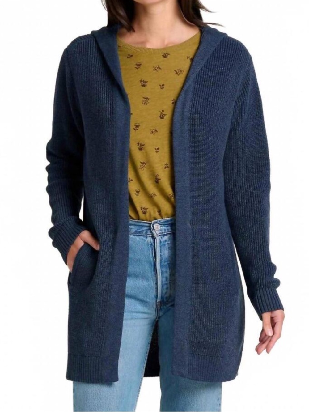 Toad & Co Moss Point Hoodie in True Navy | LARGE NWT